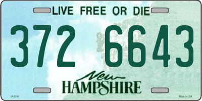 NH license plate 3726643
