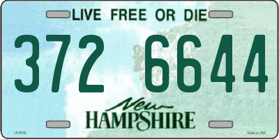 NH license plate 3726644