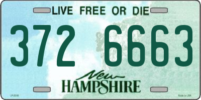 NH license plate 3726663
