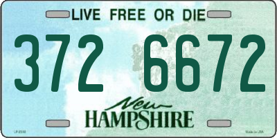 NH license plate 3726672