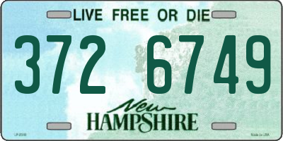 NH license plate 3726749