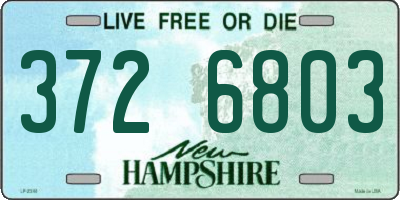 NH license plate 3726803
