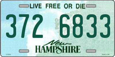 NH license plate 3726833