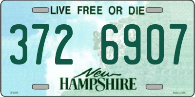 NH license plate 3726907