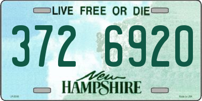 NH license plate 3726920