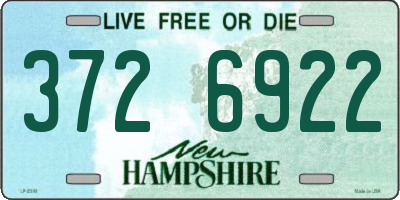NH license plate 3726922