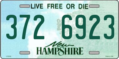 NH license plate 3726923