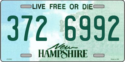 NH license plate 3726992