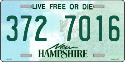 NH license plate 3727016