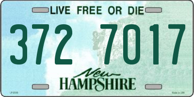 NH license plate 3727017