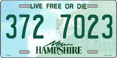 NH license plate 3727023