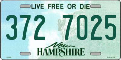 NH license plate 3727025