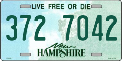 NH license plate 3727042