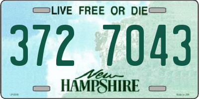 NH license plate 3727043