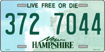 NH license plate 3727044