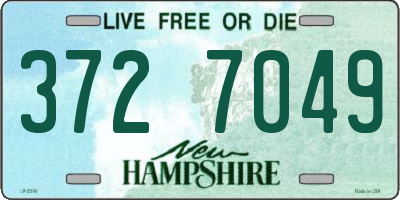 NH license plate 3727049