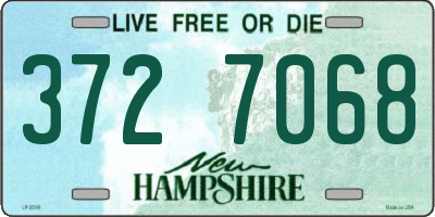 NH license plate 3727068