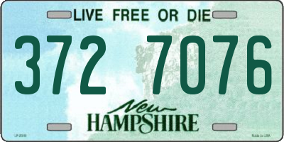 NH license plate 3727076