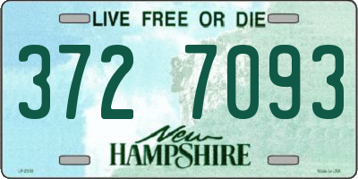 NH license plate 3727093