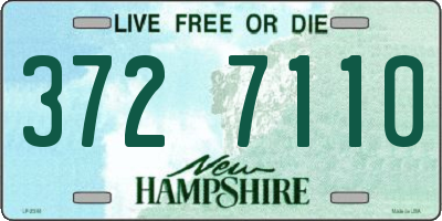 NH license plate 3727110