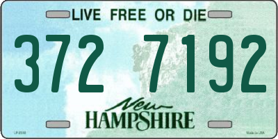 NH license plate 3727192