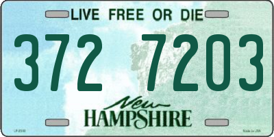 NH license plate 3727203