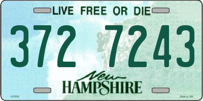 NH license plate 3727243