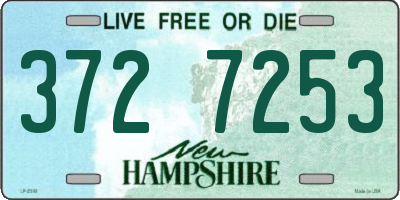 NH license plate 3727253