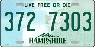 NH license plate 3727303