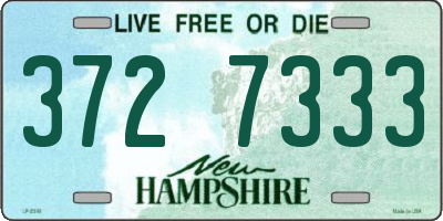 NH license plate 3727333
