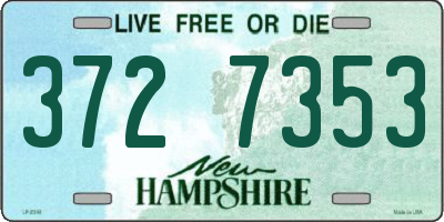 NH license plate 3727353