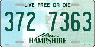 NH license plate 3727363