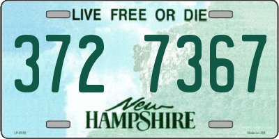NH license plate 3727367