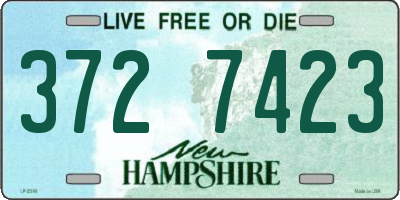 NH license plate 3727423