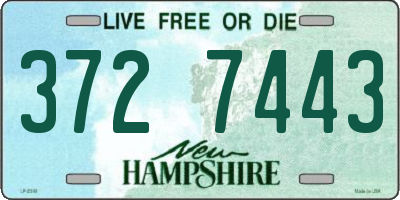 NH license plate 3727443