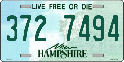 NH license plate 3727494