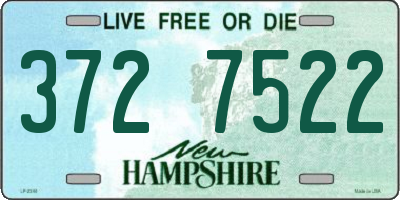 NH license plate 3727522