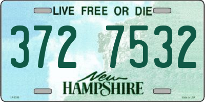 NH license plate 3727532