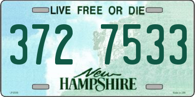 NH license plate 3727533