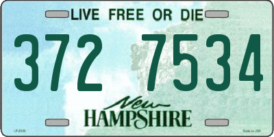 NH license plate 3727534