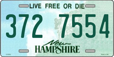NH license plate 3727554