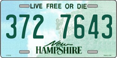 NH license plate 3727643