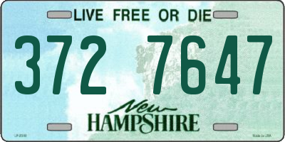 NH license plate 3727647