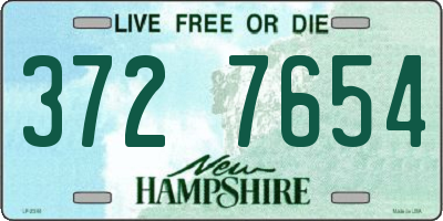 NH license plate 3727654