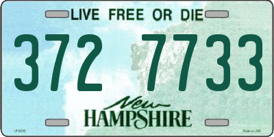 NH license plate 3727733