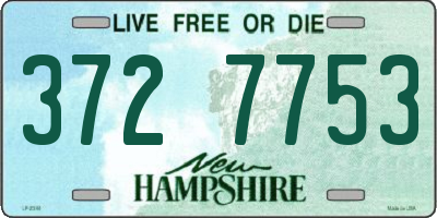 NH license plate 3727753