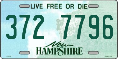 NH license plate 3727796