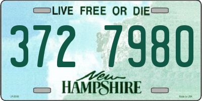 NH license plate 3727980
