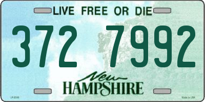 NH license plate 3727992