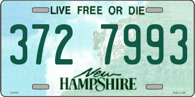 NH license plate 3727993